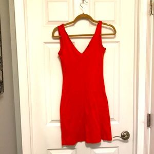 Orange/Salmon colored cotton dress